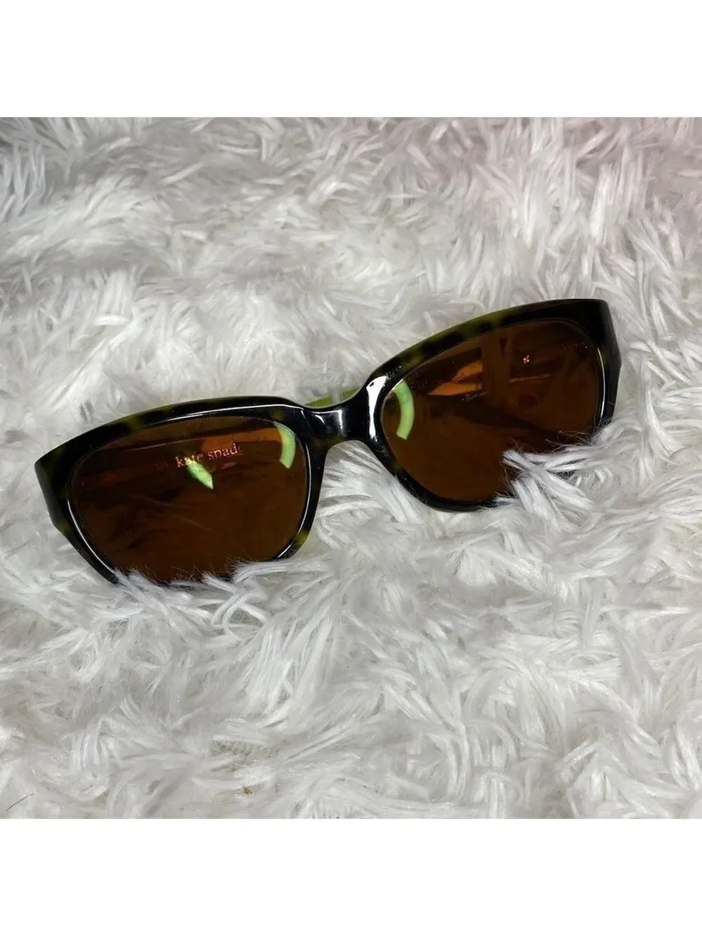 Kate Spade Y2K vintage rectangular/rounded green & tortoise color